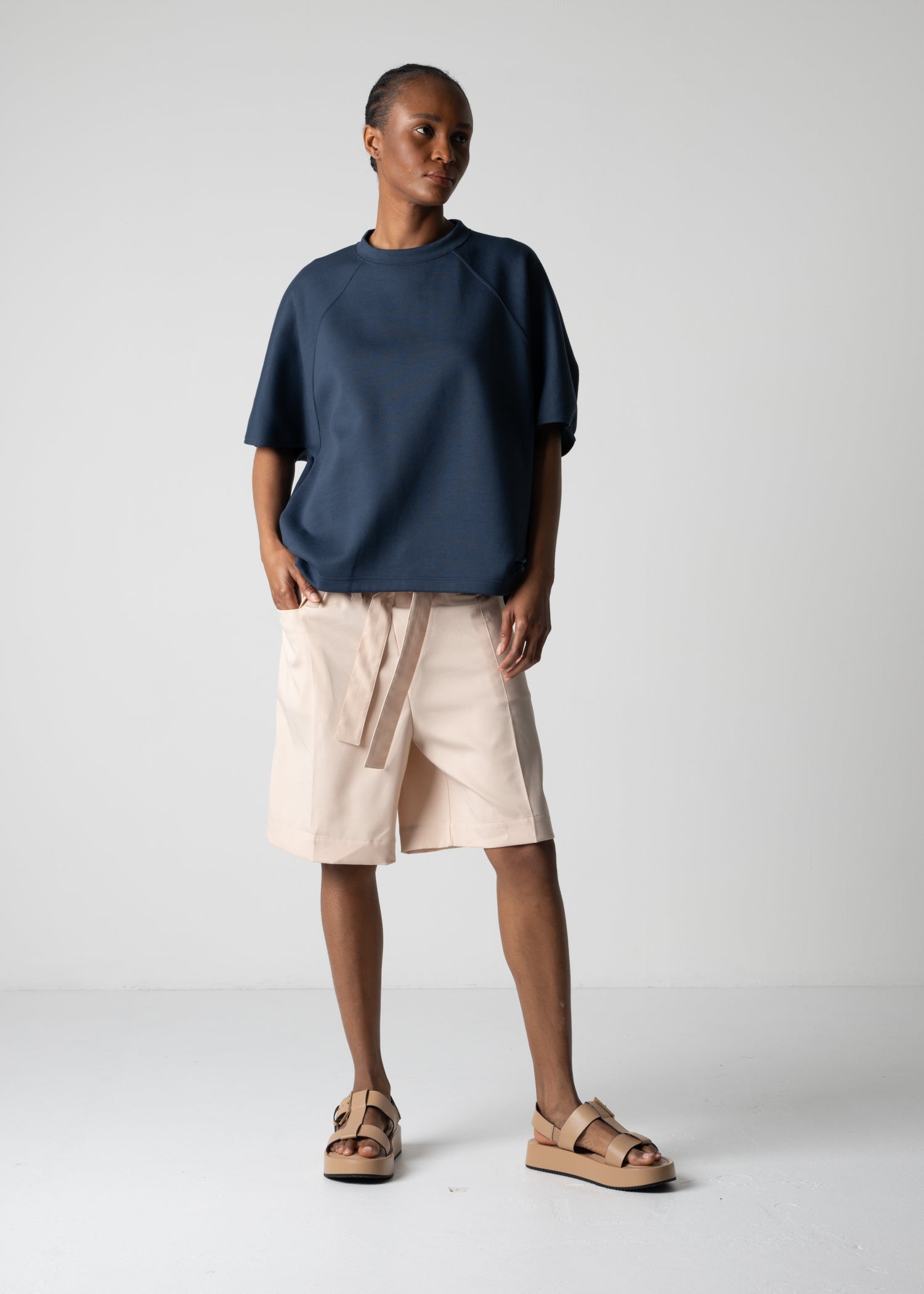 10 HELLEN PENTAGON TOP / DOUBLE AIR COTTON BLEND JERSEY - C12
