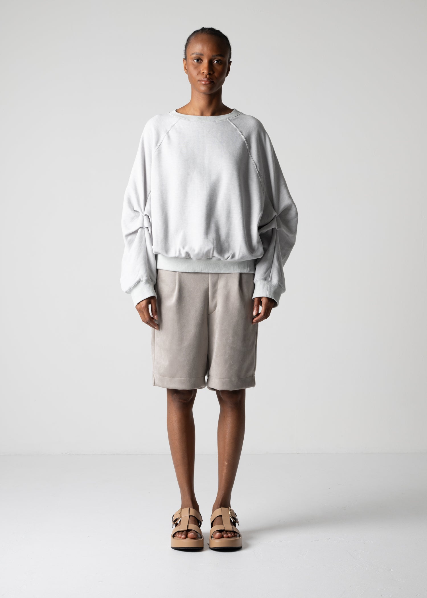 18 LEILA WIDE CUFF SWEAT SHIRT / HEAVY TERRY - C12