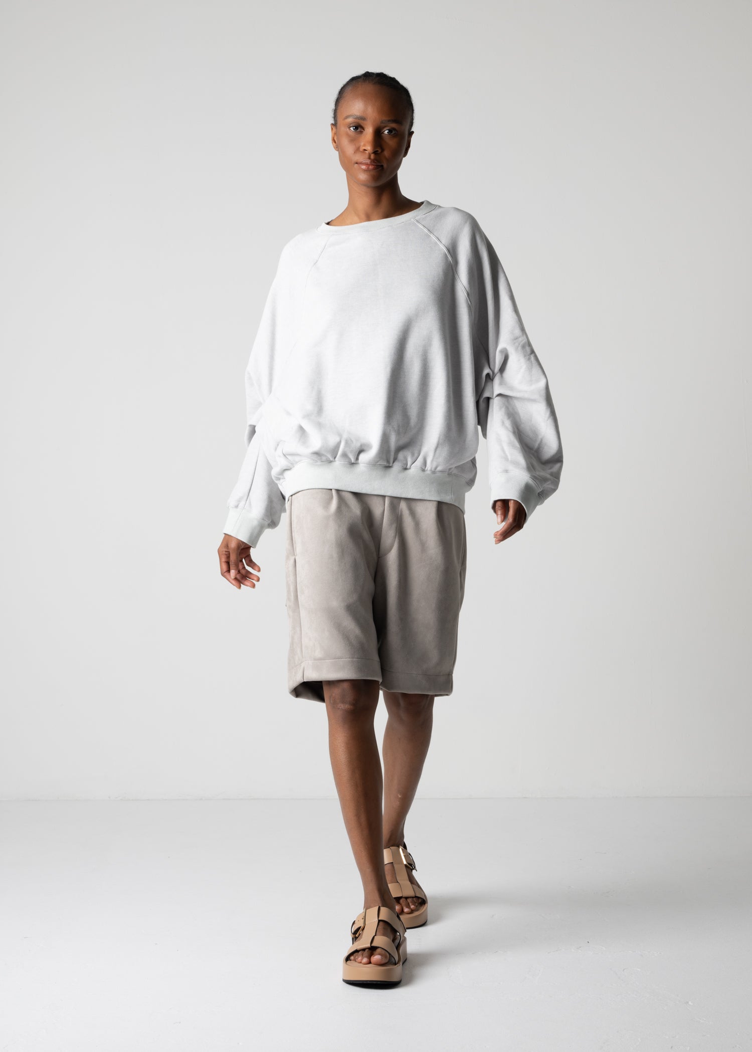 18 LEILA WIDE CUFF SWEAT SHIRT / HEAVY TERRY - C12