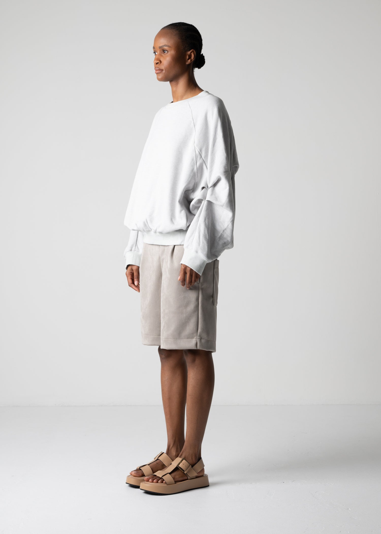 18 LEILA WIDE CUFF SWEAT SHIRT / HEAVY TERRY - C12
