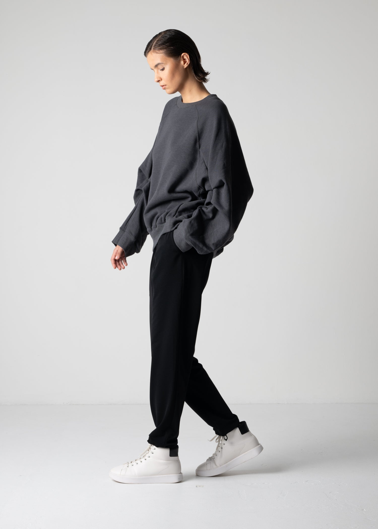 18 LEILA WIDE CUFF SWEAT SHIRT / HEAVY TERRY - C12