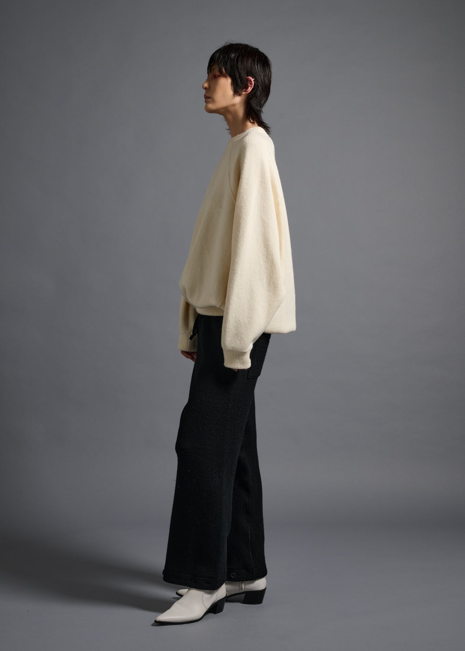 48 ELLIS SWEATSHIRT / CHUNKY RIB JERSEY - C13