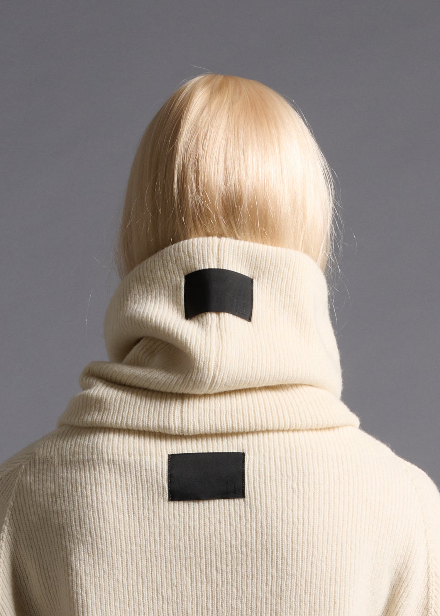 Simple tubular snood, milk, cogthebigsmoke, one size fits all, sustainable fashion, less is more, made in Japan, quiet luxury, minimalist