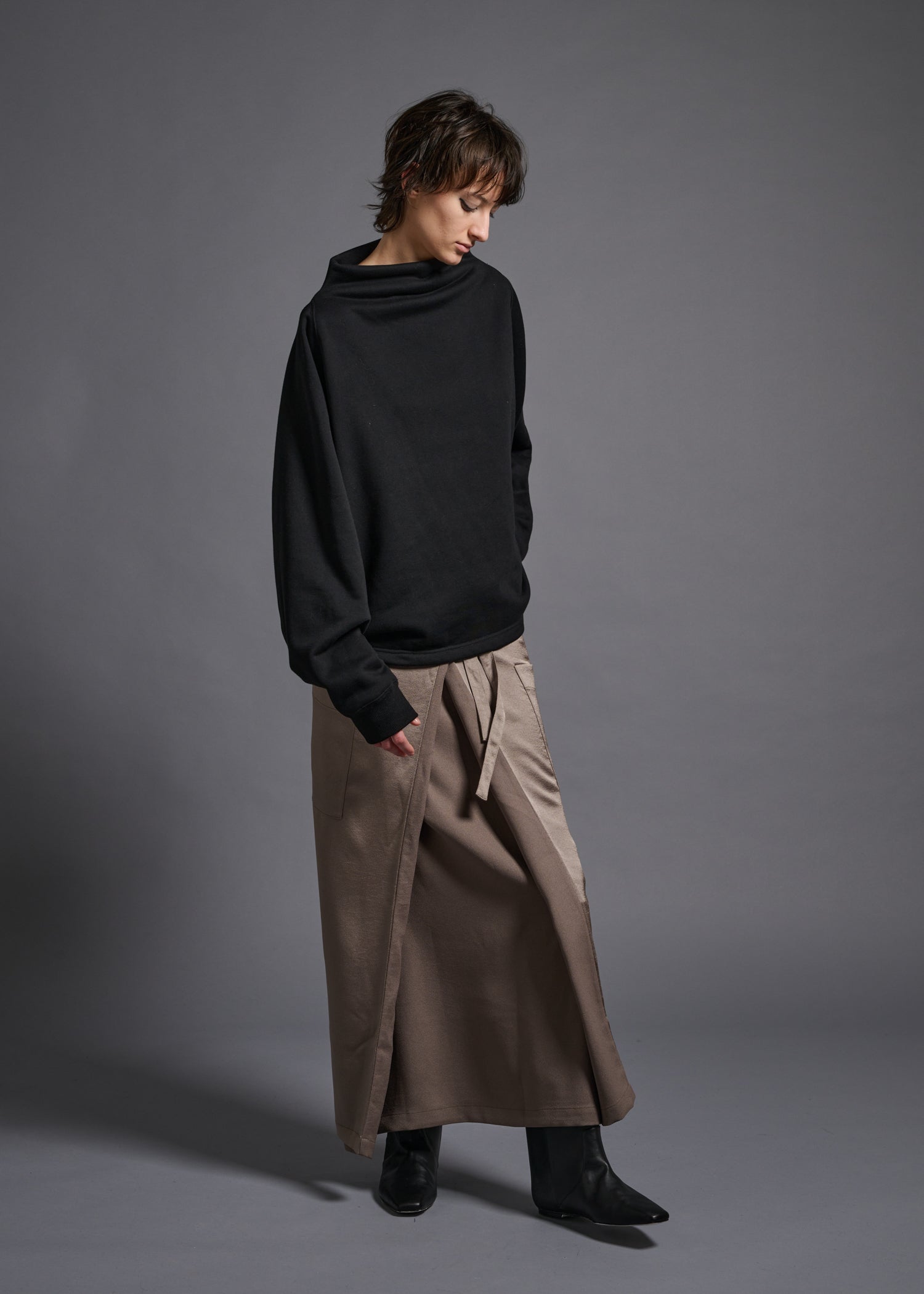 53 MINA DOUBLE WRAP SKIRT / ECO SATIN - C13