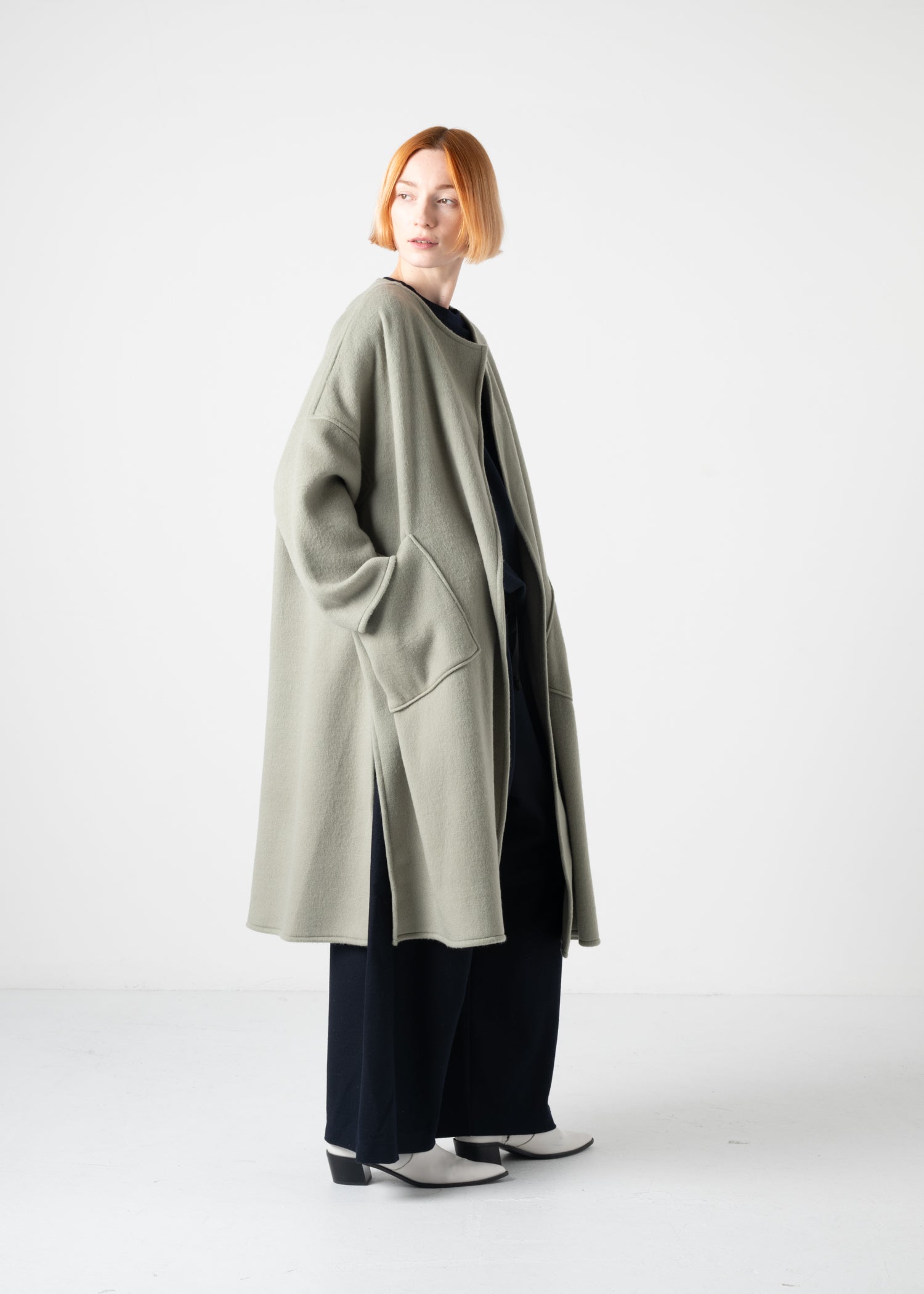 36 KENSINGTON COLLARLESS COAT / BULKY DOUBLE KNIT -C11 – COGTHEBIGSMOKE