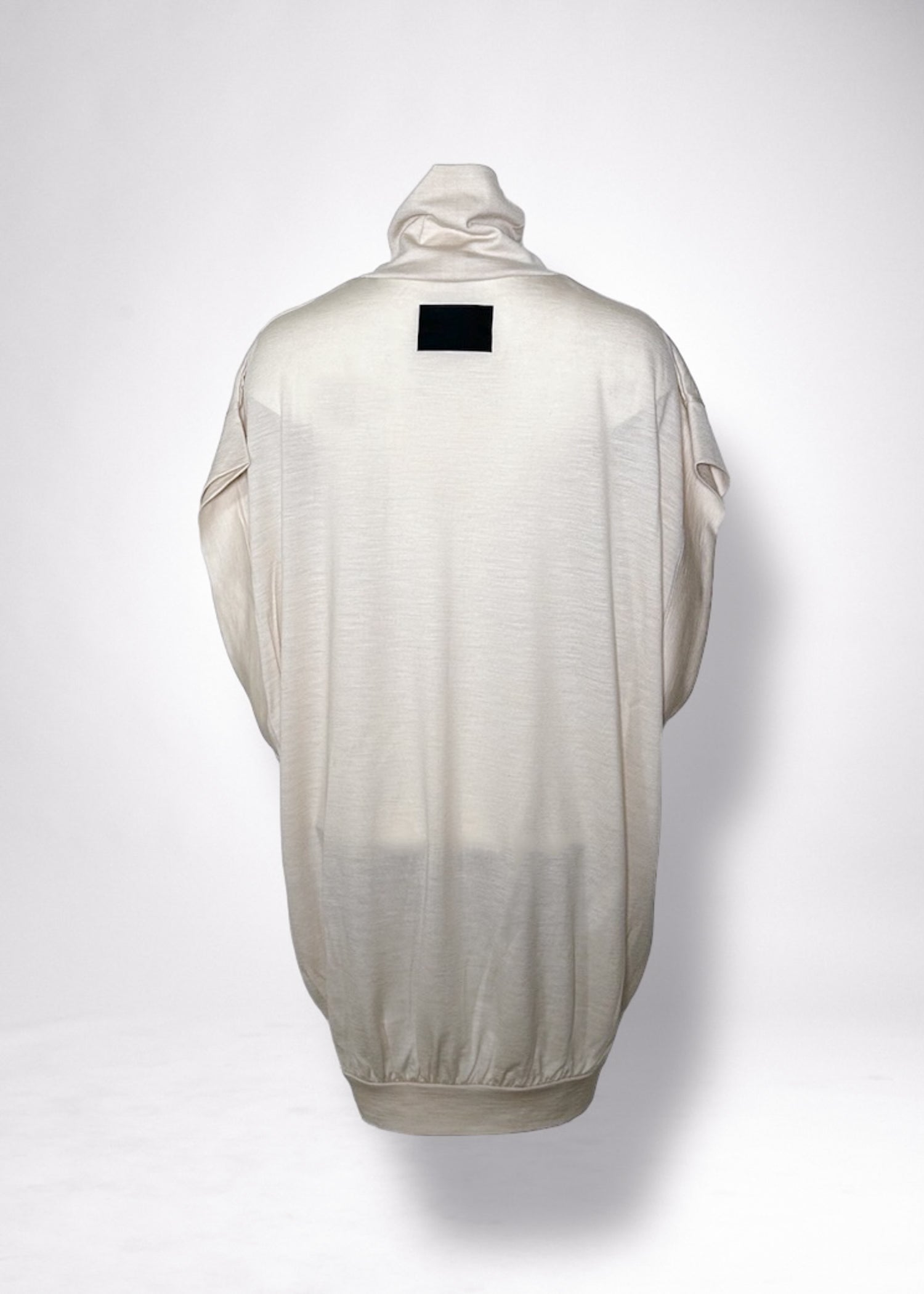48 KENNA FRENCH HIGH-NECK TOP / HIGH GAUGE PURE WOOL JERSEY - C11