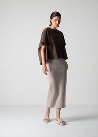 12 FIA SKIRT / DOUBLE AIR COTTON BLEND JERSEY - C12