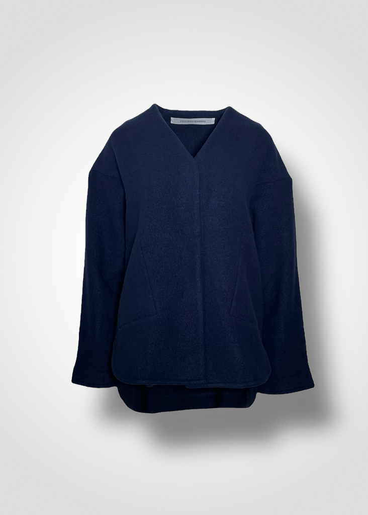ISSA SHORT COAT / BULKY BRUSHED DOUBLE-KNIT - C9