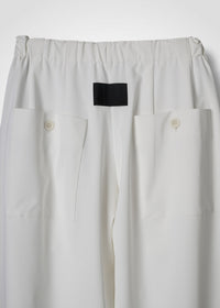 12 NIRVANA TUCKED HEM TROUSERS / OPAQUE TWILL - C14