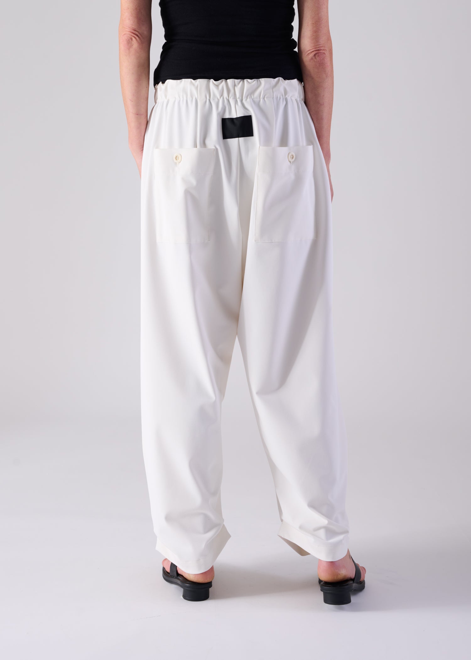 NIRVANA TUCKED HEM TROUSERS, ワイドレッグボリュームトラウザーズ