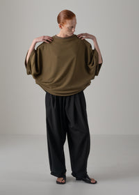 12 NIRVANA TUCKED HEM TROUSERS / OPAQUE TWILL - C14