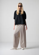 13 GENEVA WIDELEG TROUSERS / DOUBLE AIR COTTON BLEND JERSEY - C12