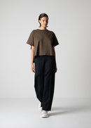 13 GENEVA WIDELEG TROUSERS / DOUBLE AIR COTTON BLEND JERSEY - C12