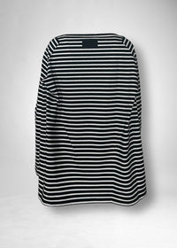 14 KAREN NARROW RAGLAN TOP / HIGH GAUGE BRETON STRIPE -C11