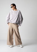 15 GENEVA WIDELEG TROUSERS / LIGHT DENIM-LOOK JERSEY - C12