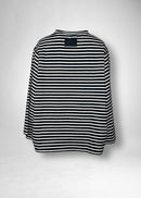 15 KAMILA WIDE SLEEVE T-SHIRT / HIGH GAUGE BRETON STRIPE - C11