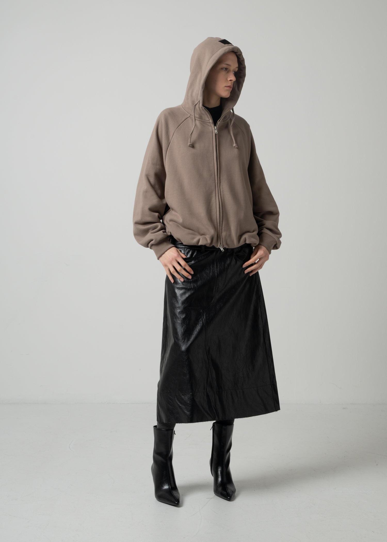 15 OLIVETTE ZIP UP HOODIE / ECO COTTON TERRY - C15