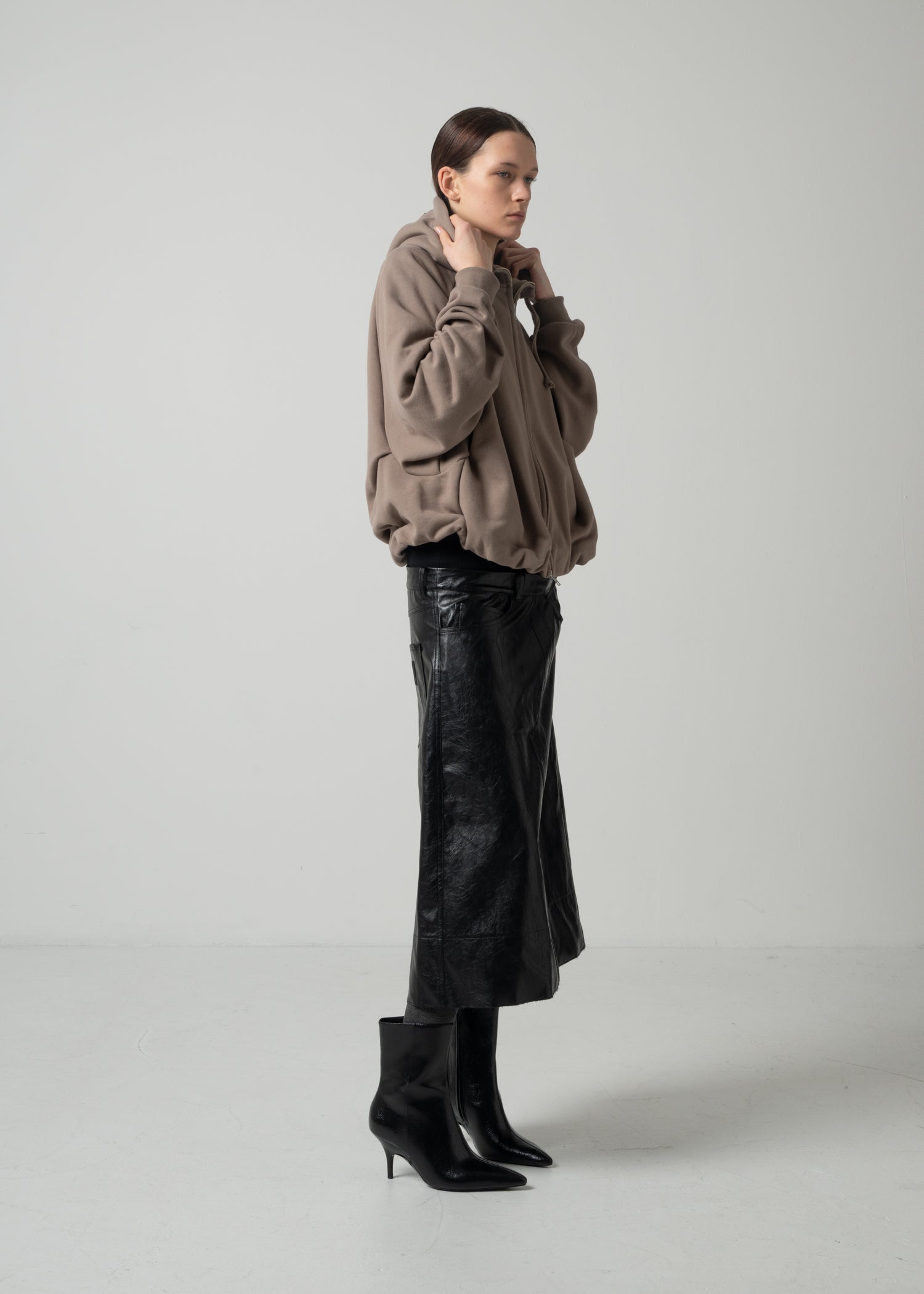 15 OLIVETTE ZIP UP HOODIE / ECO COTTON TERRY - C15