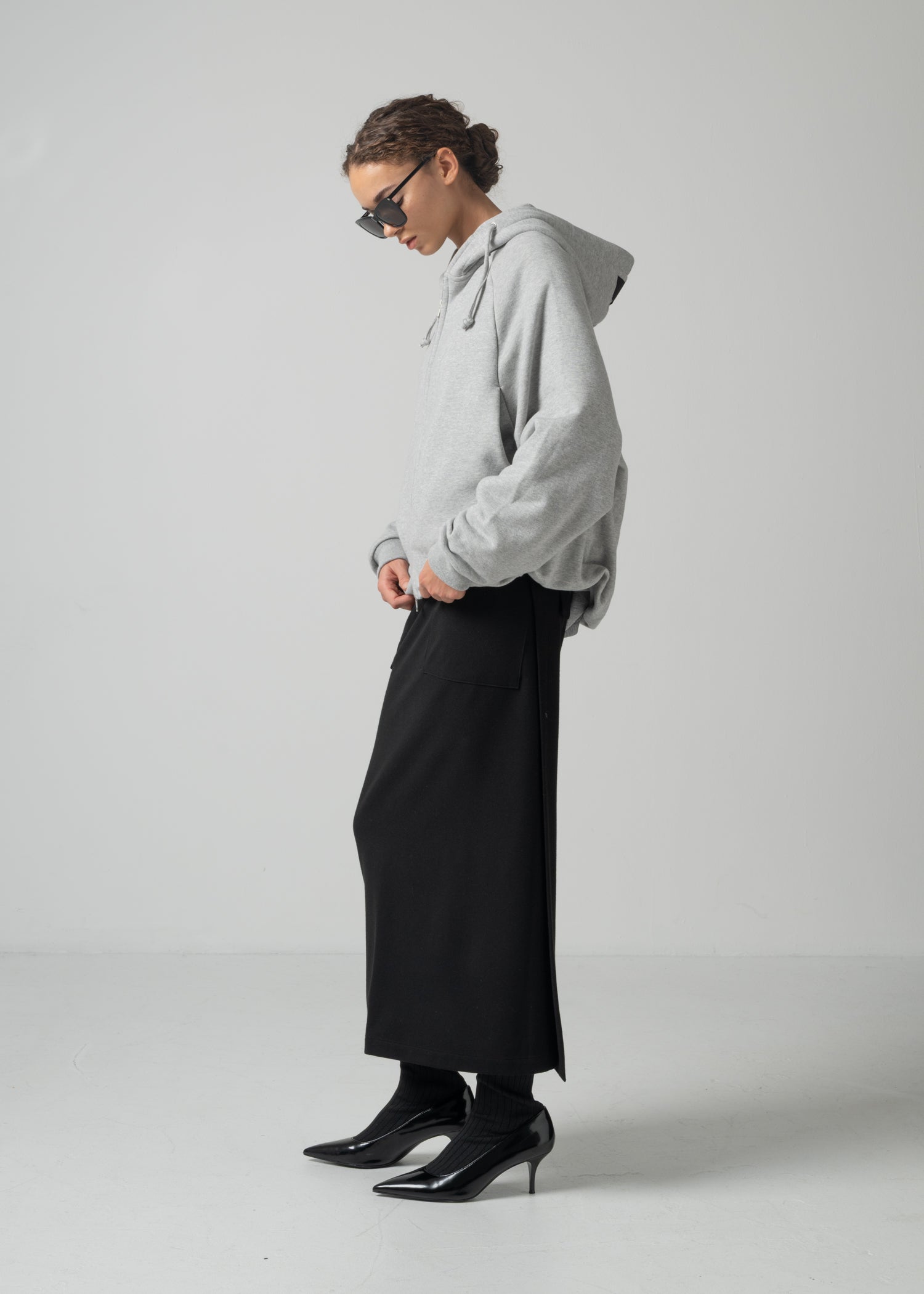15 OLIVETTE ZIP UP HOODIE / ECO COTTON TERRY - C15