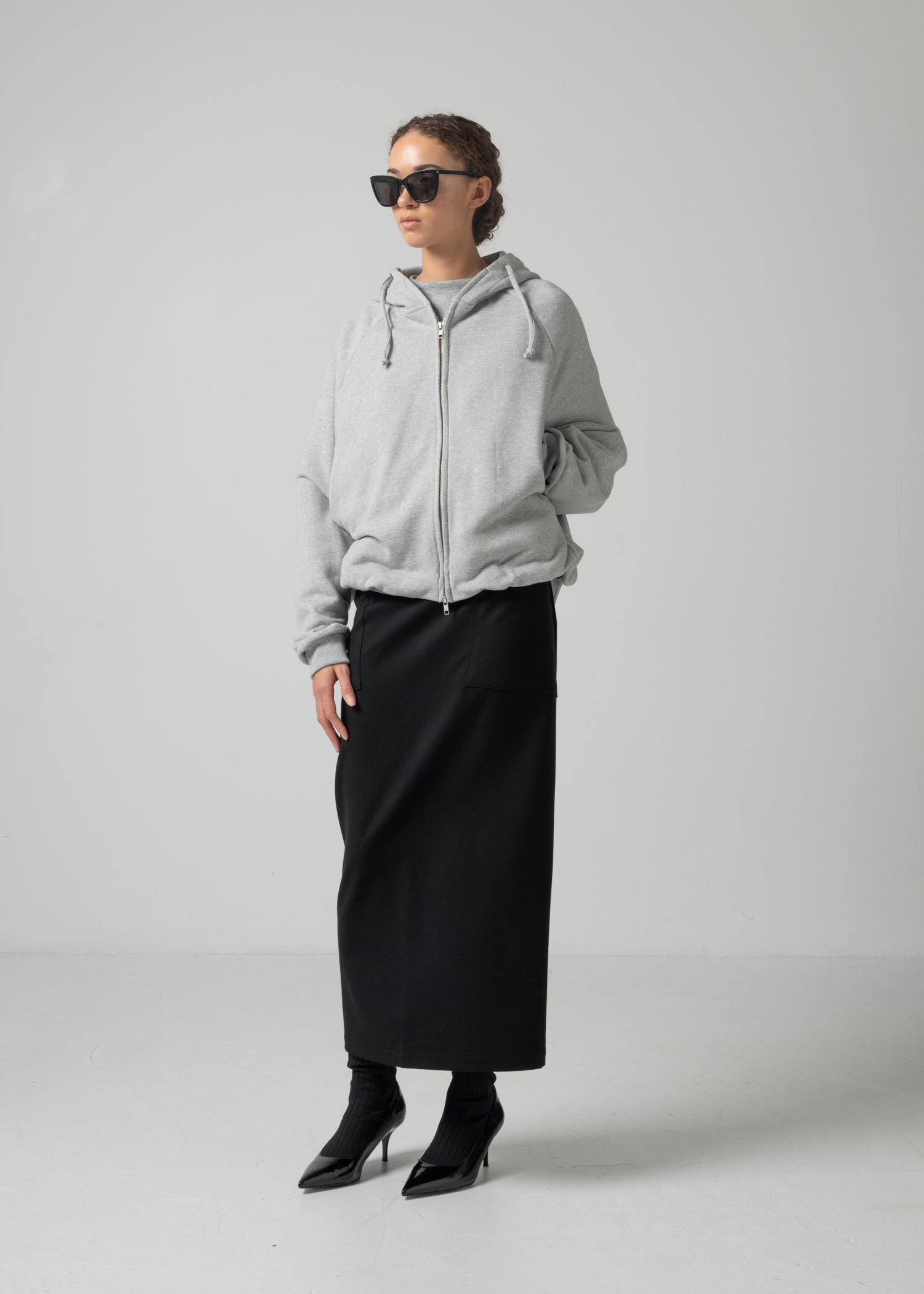 15 OLIVETTE ZIP UP HOODIE / ECO COTTON TERRY - C15