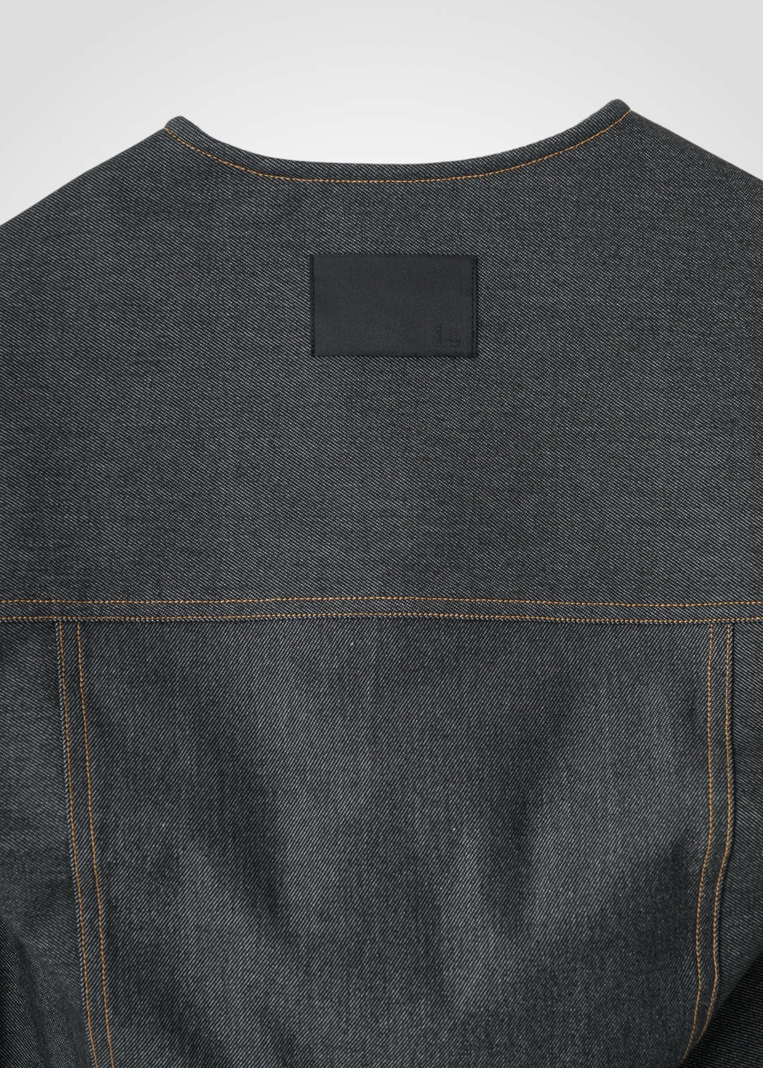 NIKKI COLLARLESS JACKET, Denim-like Jacket, Made in Japan