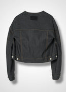 16 NIKKI COLLARLESS JACKET / HYPER DENIM JERSEY - C14