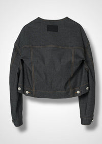 16 NIKKI COLLARLESS JACKET / HYPER DENIM JERSEY - C14