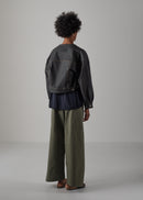 16 NIKKI COLLARLESS JACKET / HYPER DENIM JERSEY - C14