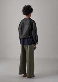 16 NIKKI COLLARLESS JACKET / HYPER DENIM JERSEY - C14