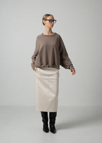 16 OLIVER PUFFY HEM TOP / ECO COTTON TERRY - C15