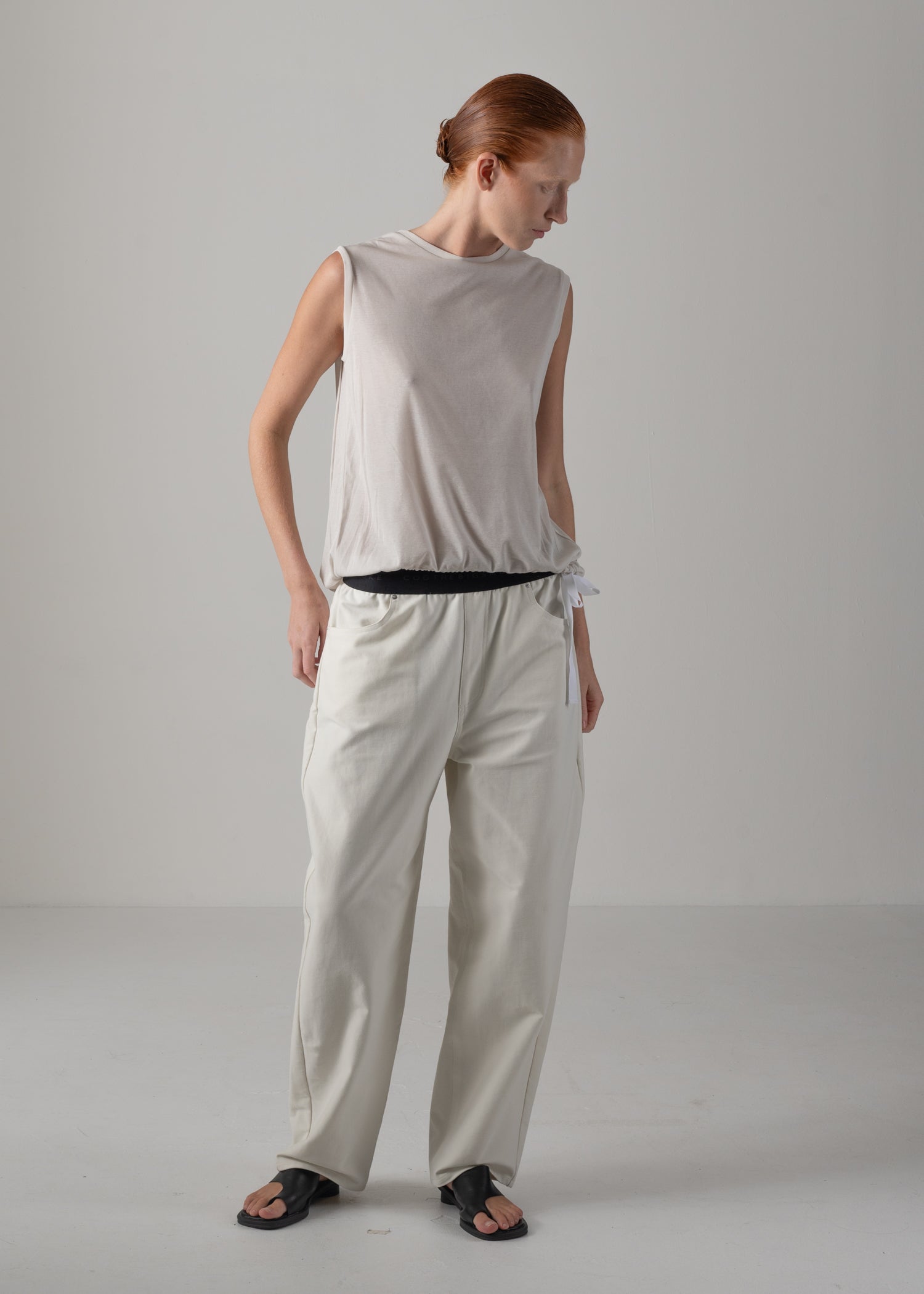 17 NOEL BARREL TROUSERS / HYPER DENIM JERSEY - C14