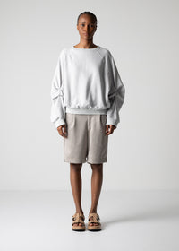 18 LEILA WIDE CUFF SWEAT SHIRT / HEAVT TERRY - C12