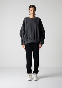 18 LEILA WIDE CUFF SWEAT SHIRT / HEAVT TERRY - C12