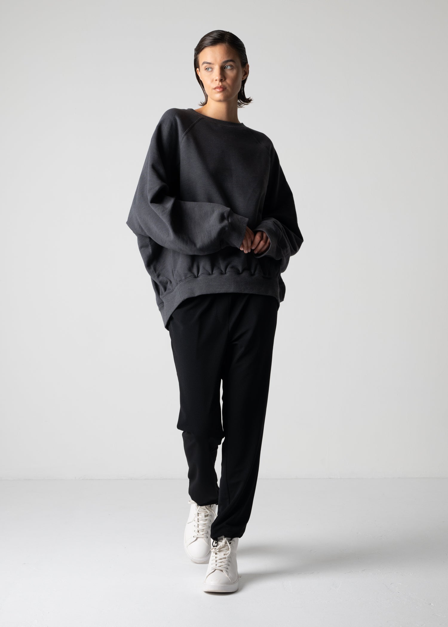 18 LEILA WIDE CUFF SWEAT SHIRT / HEAVT TERRY - C12