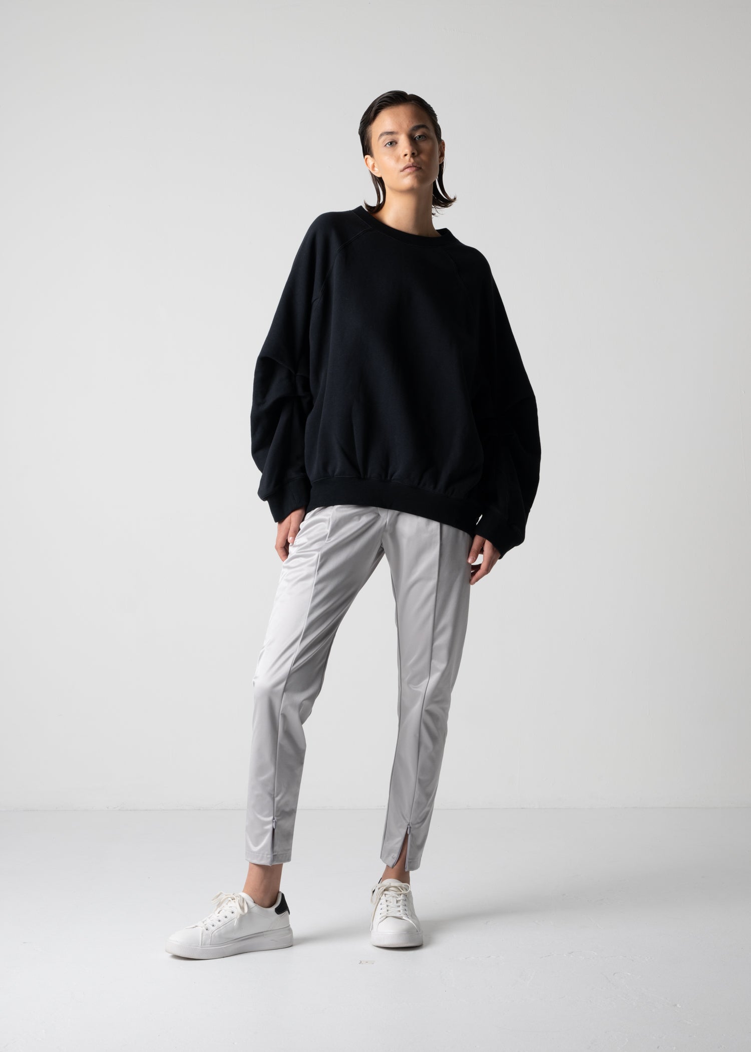 18 LEILA WIDE CUFF SWEAT SHIRT / HEAVT TERRY - C12