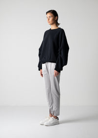 18 LEILA WIDE CUFF SWEAT SHIRT / HEAVT TERRY - C12