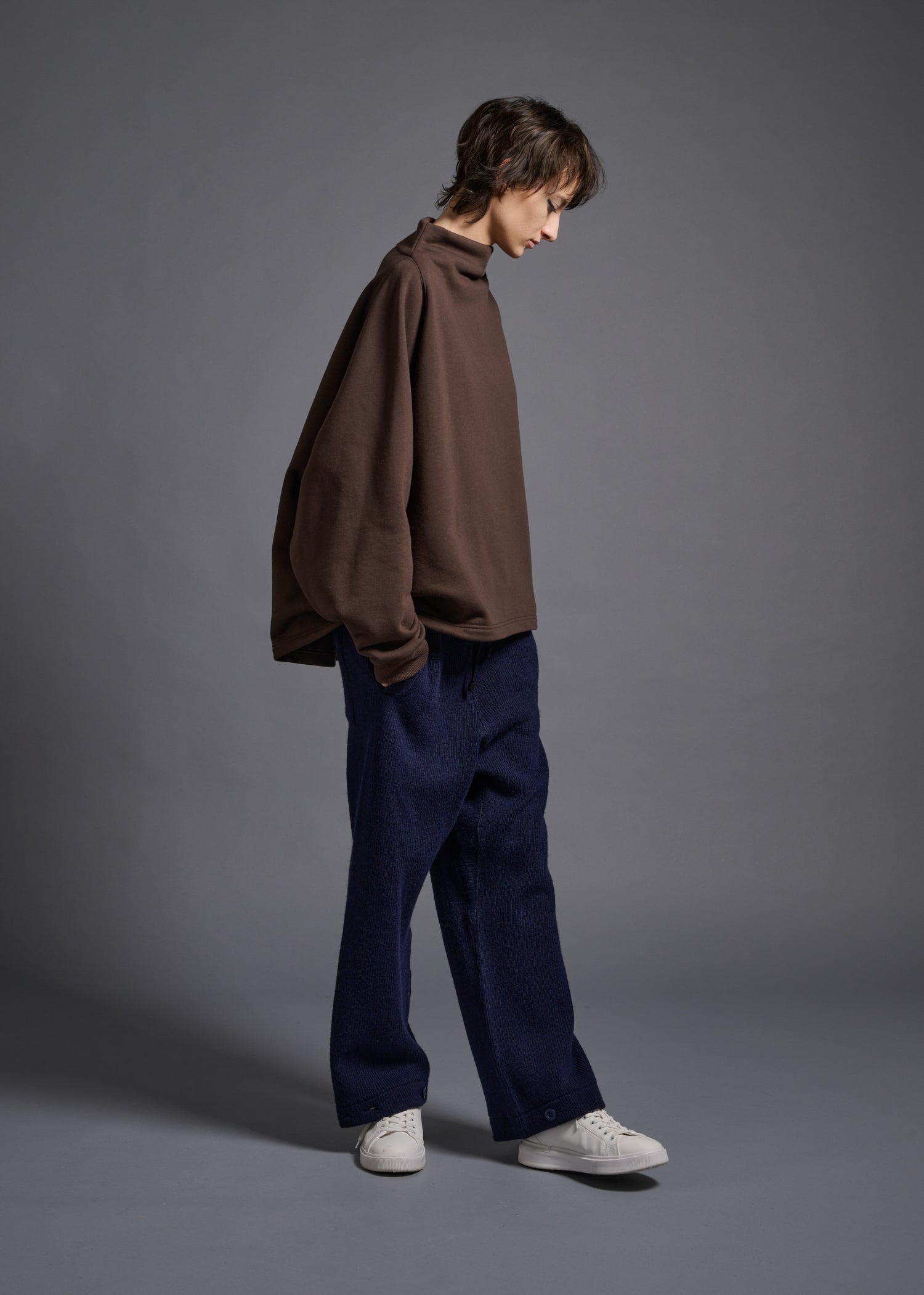 18 MELINA BOTTLE NECK SWEATSHIRT / HEAVY FRENCH TERRY - C13