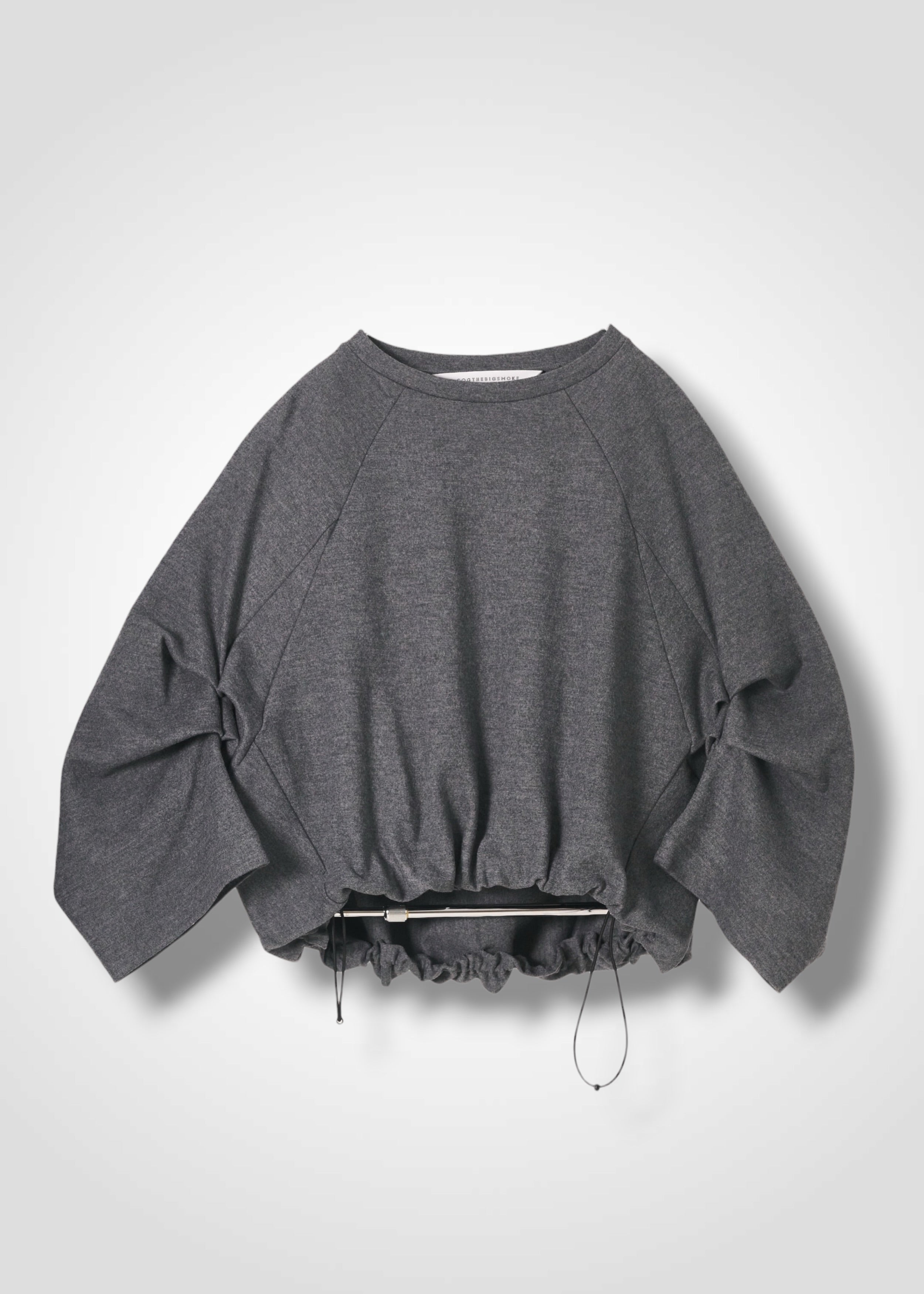 18 ORLY TUCKED SLEEVE TOP / SUPER120S PURE WOOL SPONGY JERSEY - C15