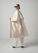 01 OAKLYNN COLLARLESS COAT / DUCHESS SATIN STRETCH - C15