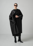 01 OAKLYNN COLLARLESS COAT / DUCHESS SATIN STRETCH - C15
