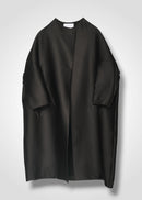 01 OAKLYNN COLLARLESS COAT / DUCHESS SATIN STRETCH - C15
