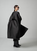 01 OAKLYNN COLLARLESS COAT / DUCHESS SATIN STRETCH - C15