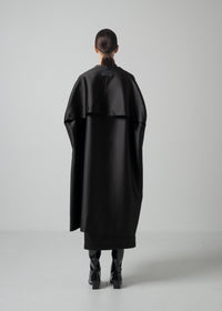 01 OAKLYNN COLLARLESS COAT / DUCHESS SATIN STRETCH - C15