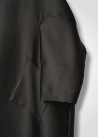 01 OAKLYNN COLLARLESS COAT / DUCHESS SATIN STRETCH - C15