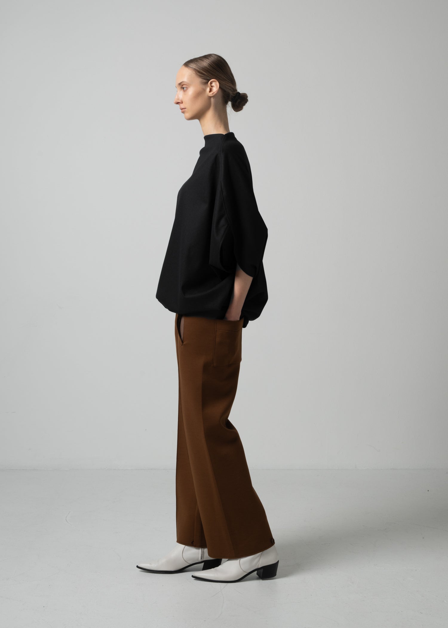 BELLE TOP / SUPER120S PURE WOOL SPONGY JERSEY - ONLINE STORE EXCLUSIVE