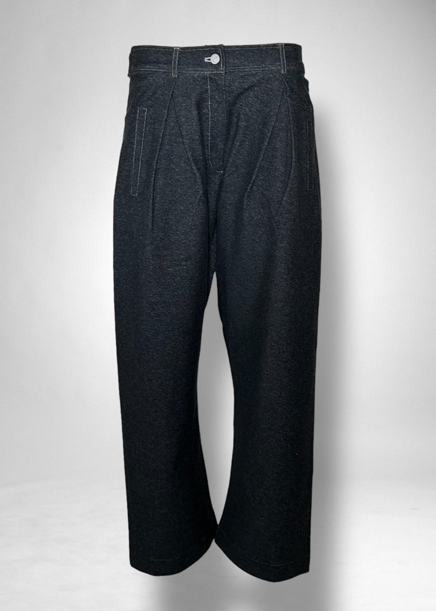 20 KASSIDY DOUBLE TUCK TROUSERS / VINTGE DENIM JERSEY - C11