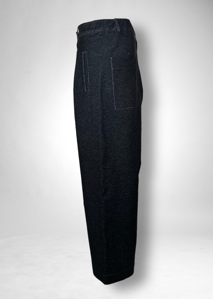 20 KASSIDY DOUBLE TUCK TROUSERS / VINTGE DENIM JERSEY - C11