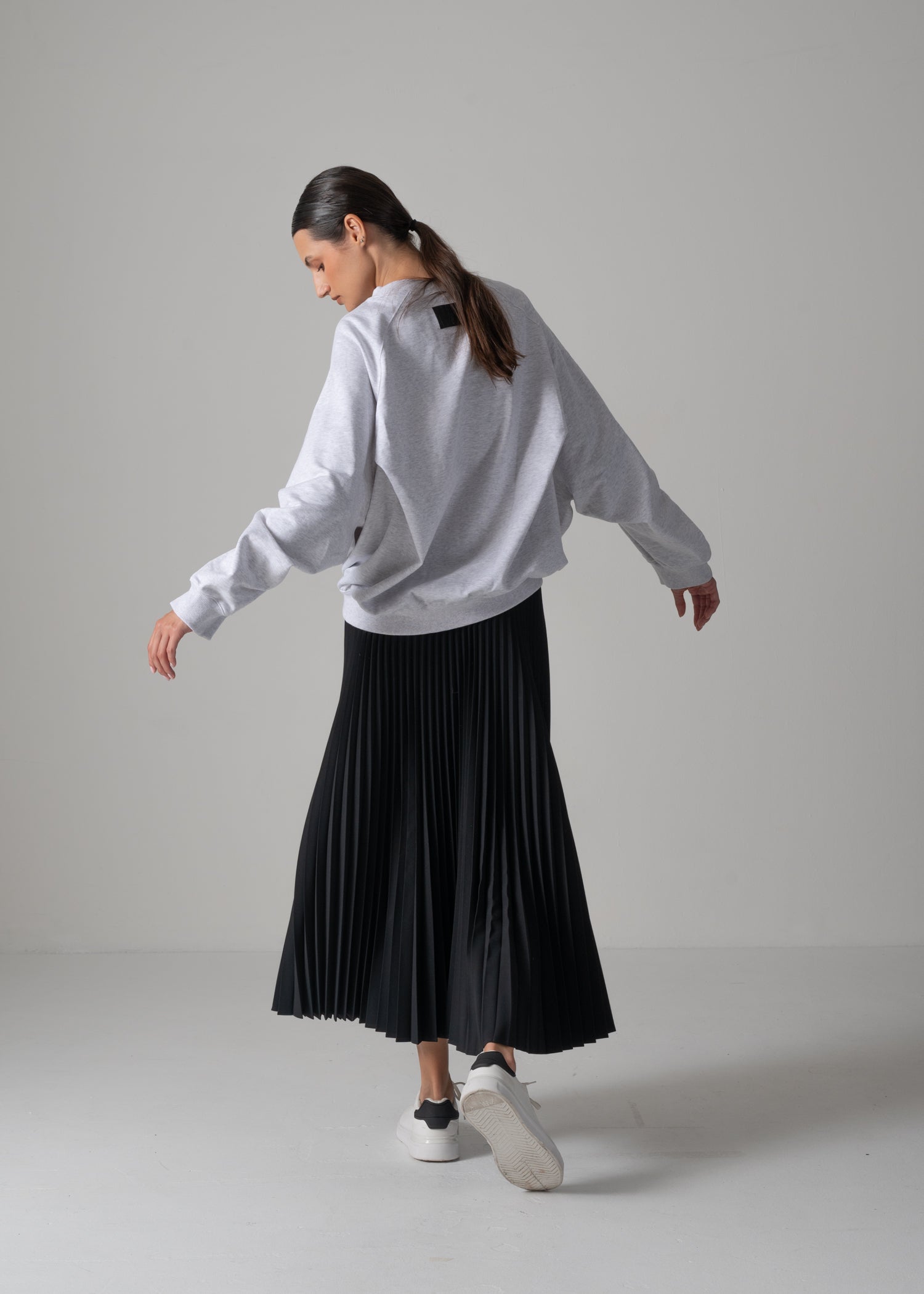 22 LEILA WIDE CUFF SWEAT SHIRT / COTTON HIGH GUAGE TERRY - C14