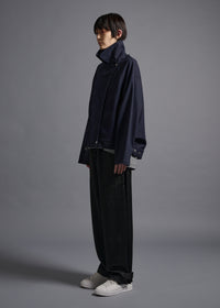 oversized biker jacket, navy, cogthebigsmoke, one size fits all, sustainable fashion, less is more, made in Japan, quiet luxury, minimalist