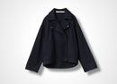 22 MACKENZIE OVERSIZED BIKER JACKET / SOFT FLANNEL JERSEY - C13